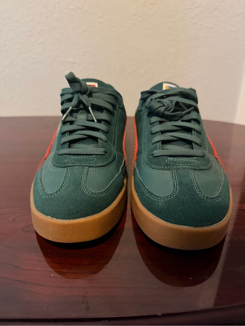 Puma Men's Forest Green Sneakers with Rust Suede Formstrip - Picture 5 of 8